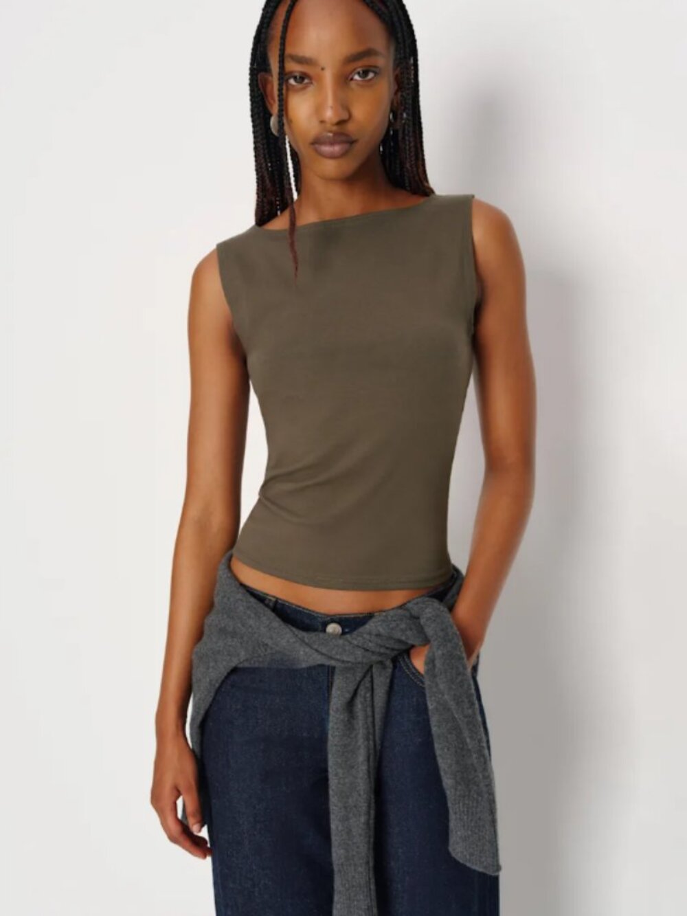 NWT Reformation Dusk Knit Top In Pine Tree